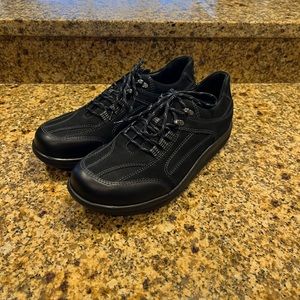 Waldlaufer Men’s Black Leather Dress Walking Shoes Size 9 H Wide